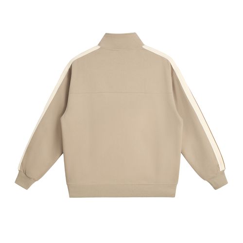 Contrast Side-Stripe Stand Collar  Jacket