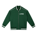 Contrast Piping Zip Bomber Jacket