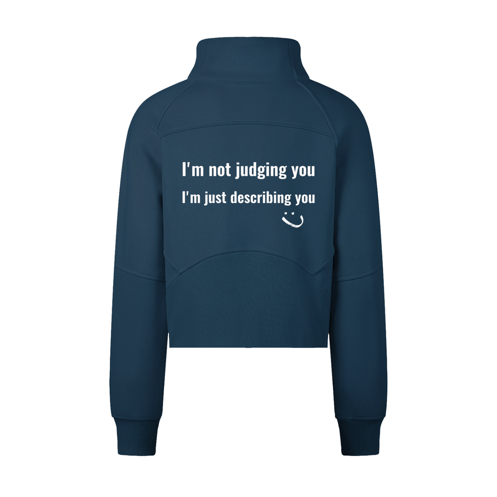 Womens Cropped Half-Zip Sweatshirt