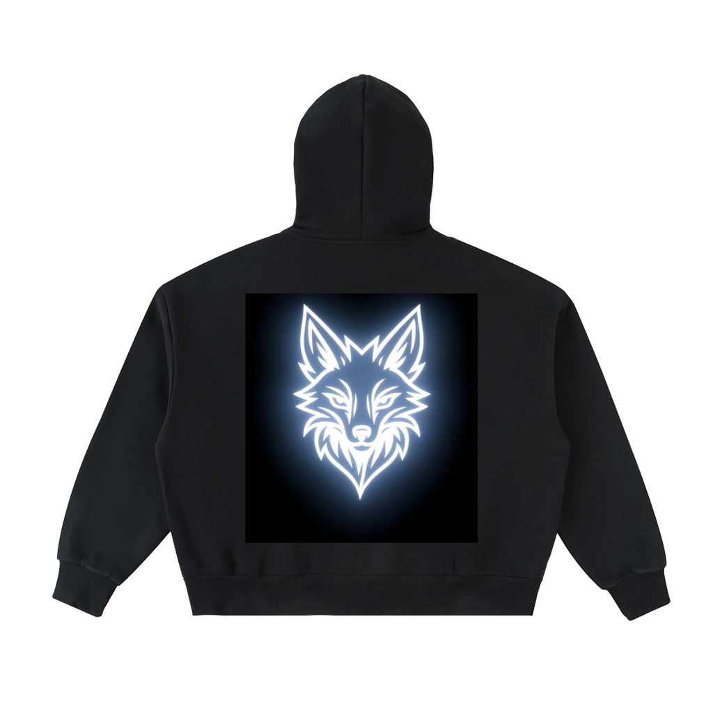 Fleeced Full-Zip Boxy Hoodie