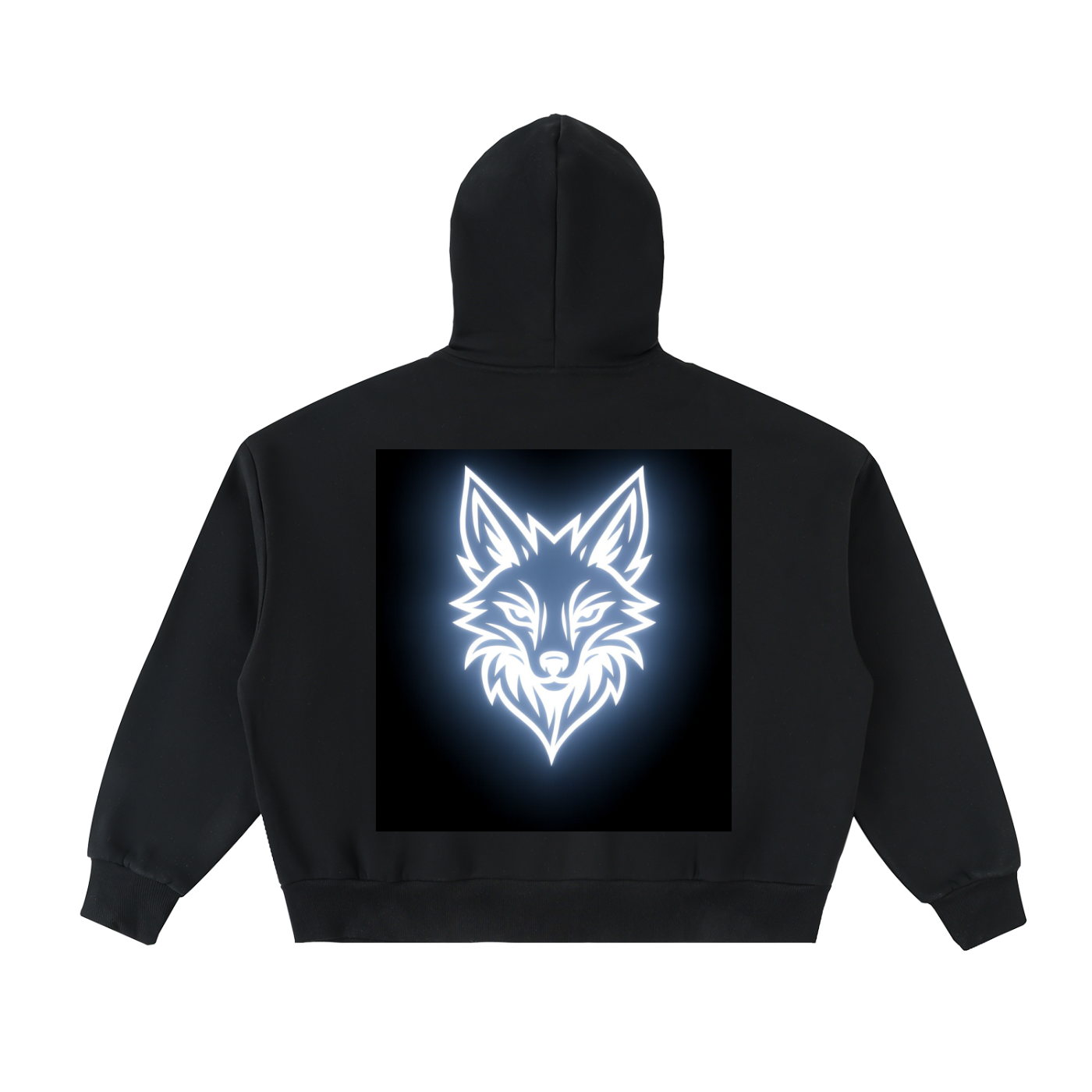 Fleeced Full-Zip Boxy Hoodie