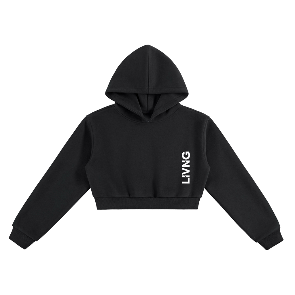 Womens Essential Cropped Hoodie