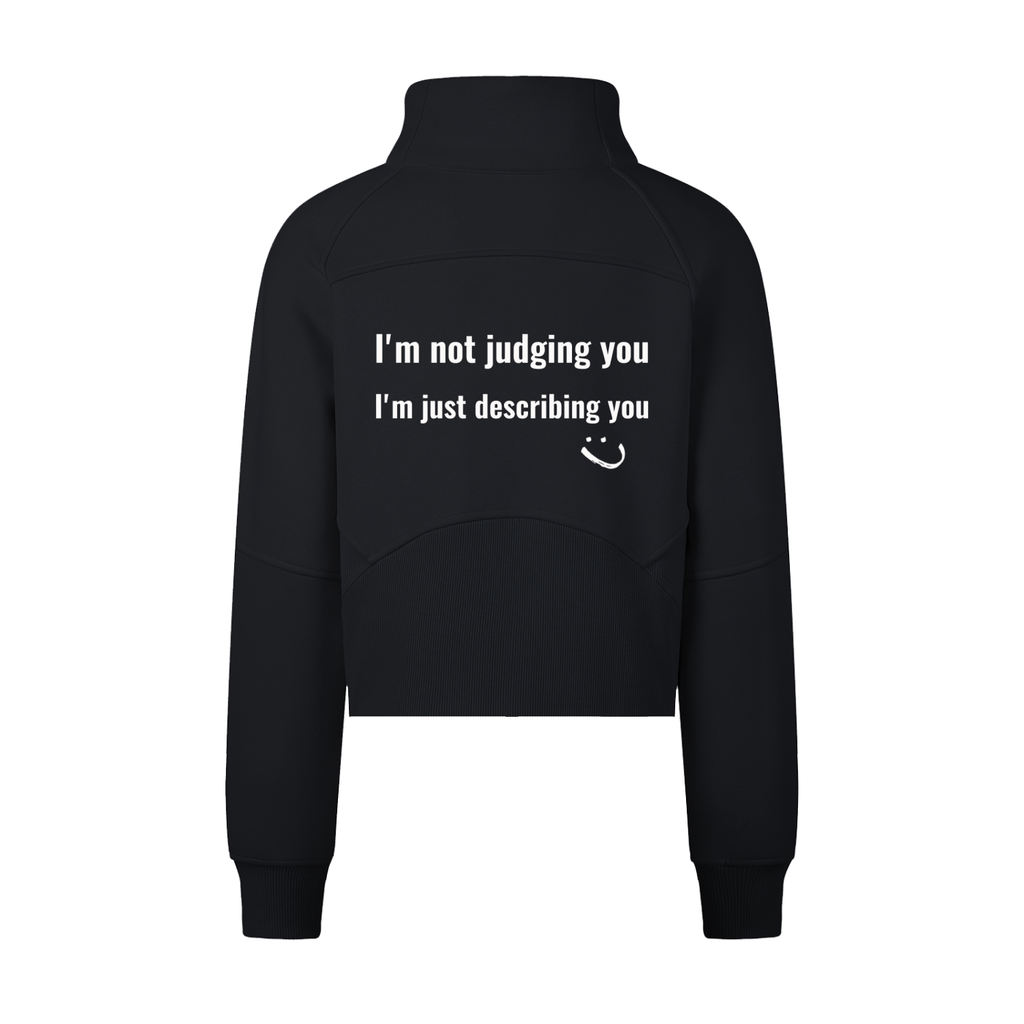 Womens Cropped Half-Zip Sweatshirt