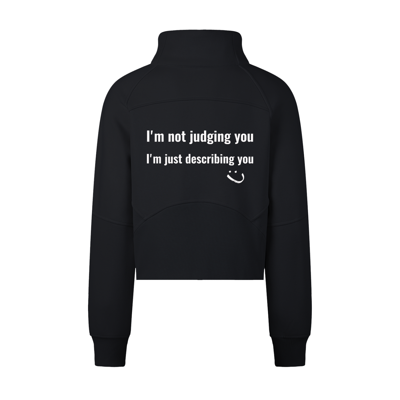 Womens Cropped Half-Zip Sweatshirt