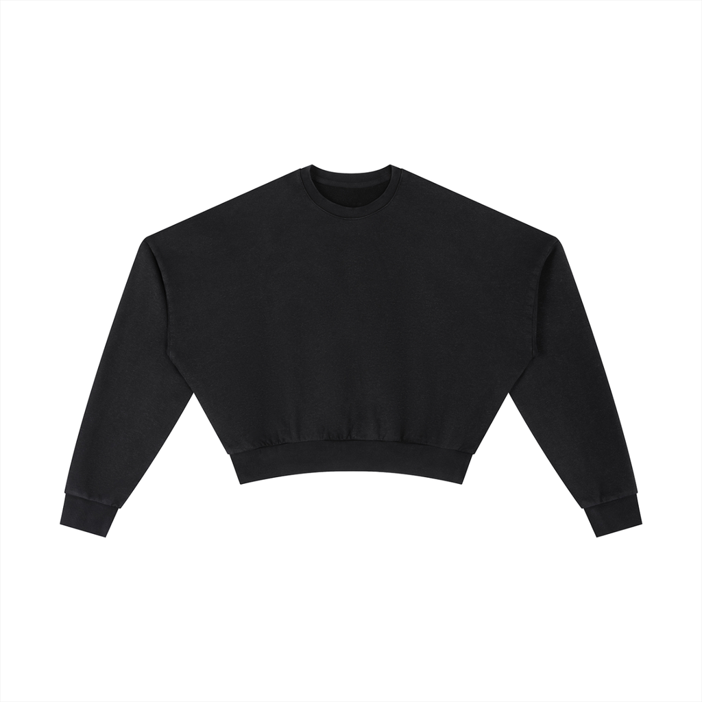 Womens Vintage Washed Cropped Sweatshirt